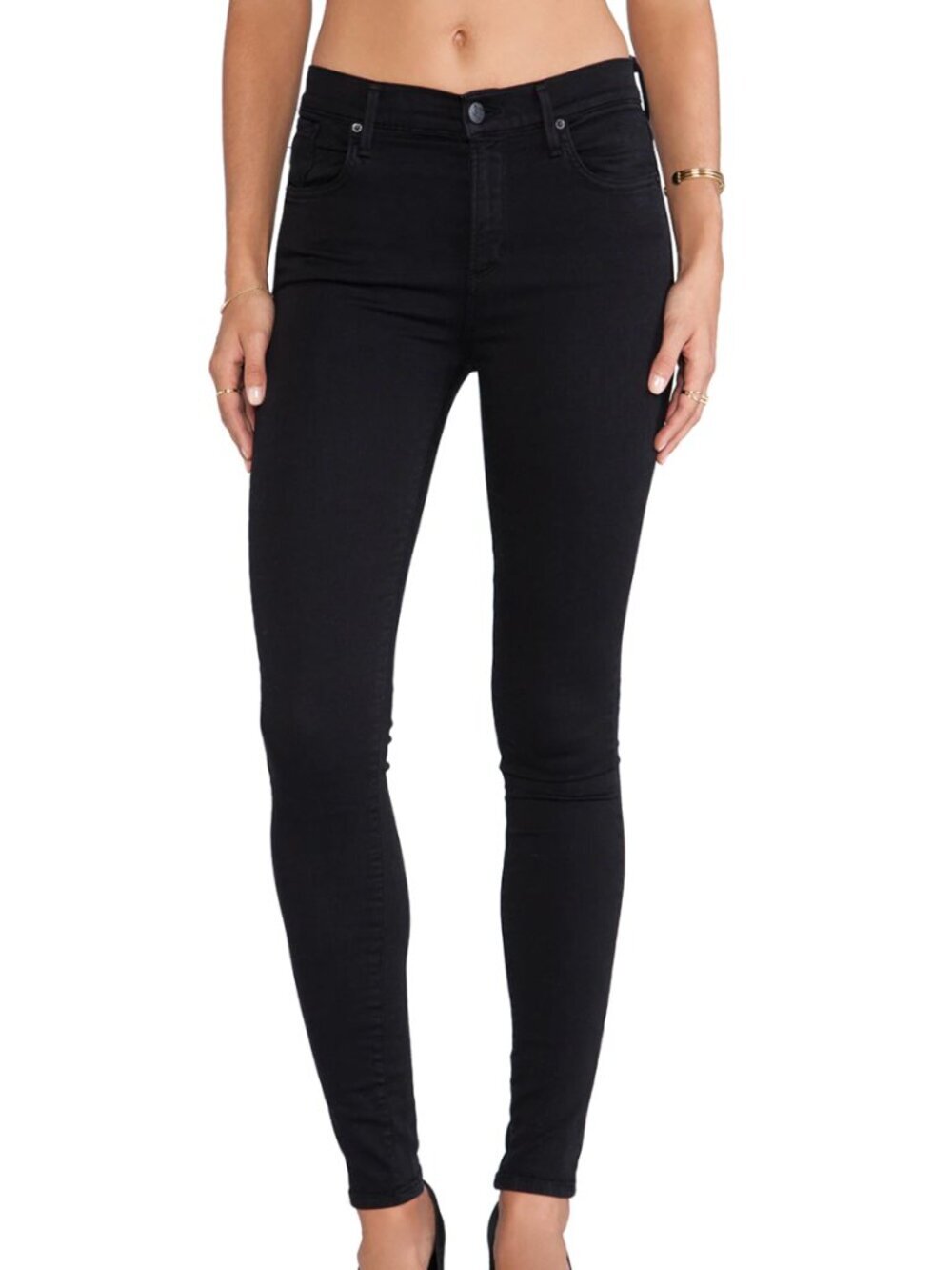 AGOLDE Sophie High Rise Slim Fit Skinny Stretch Jeans Luxe Black, size 27